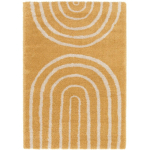 BOBOCHIC - TAPIS TAPIS POILS MI-LONGS AURELIE MOTIF ABSTRAIT 160X230 JAUNE - JAUNE