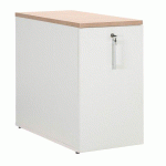 CAISSON HAUTEUR BUREAU BOIS TOWER H 73CM EXCELLENS / ARKO CHÊNE CLAIR/BLANC