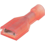 ADNAUTO - CONNECTEUR PLAT 4.8MM 0.8MM FEMELLE 0.3-0.9MM2 ROUGE X5 - ROUGE