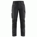 PANTALON DE TRAVAIL SERVICES STRETCH FEMME NOIR/GRIS FONCÉ TAILLE 48C - BLAKLADER