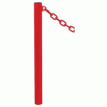 POTELET PROVINCE Ø76 MM CHAINES 1 ANNEAU INOX ROUGE 3020 - PROCITY