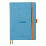 RHODIARAMA GOALBOOK SOUPLE A5 240 PAGES DOT PAPIER BLANC 90G - TURQUOISE