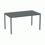 TABLE À MANGER VERSYS AVEC BASE ANTHRACITE RAL 7016 140 X 80 X 743 CM GRIS FONCÉ