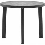 TABLE DE JARDIN ANTHRACITE 89 CM PLASTIQUE