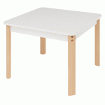TABLE ERGO CARRÉE T3 - BLANC/HÊTRE - MANUTAN COLLECTIVITÉS