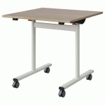 TABLE MALIBU RAB. 80X80 T6 DL STRA ABS CHÊNE 1146/BLC 9016 - MANUTAN EXPERT