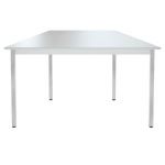 TABLE MODULAIRE DOMINO TRAPÈZE - L. 120 X P. 60 CM - PLATEAU GRIS - PIEDS GRIS
