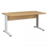 GAUTIER BUREAU DROIT PIED METAL VIKTOR ORME BLOND - DIMENSIONS : L140 X H74 X P80 CM