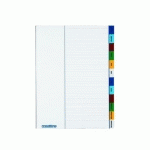 LOT DE 2 - INTERCALAIRE A4 POLYPROPYLÈNE COLORÉ OXFORD 12 ONGLETS MENSUELS MULTICOLORES - 1 JEU
