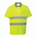 LOT DE 2 - PORTWEST S171 POLO CONFORT COTON JAUNE - TAILLE XXL