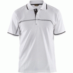 POLO BICOLORE BLANC/GRIS FONCÉ TAILLE S - BLAKLADER