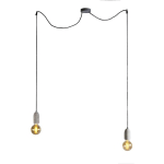 CAVA CONCRETE - SUSPENSION - 2 LUMIÈRE - L 1150 MM - GRIS - MODERNE - ÉCLAIRAGE INTÉRIEUR - SALON I CHAMBRE I CUISINE I SALLE À MANGER - GRIS - QAZQA