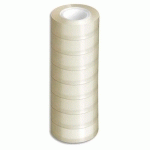 ROULEAUX D'ADHESIF TRANSPARENTS - 19 MM X 33 M - LOT DE 8