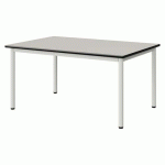 TABLE MALIBU 120X80 T3 4P ST ANTIB BLC SE W911/NOIR BLC 9016
