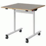 TABLE MALIBU RAB. 80X80 T6 DL STRA ALAISÉ GRIS U727/BLC 9016