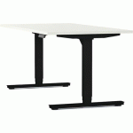 BUREAU MOTORISÉ L160XP80 CM ÉP.25 MM BLANC/NOIR - EOL