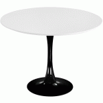 TABLE RONDE IBIZA BLACK Ø120 C COPERTURA BIANCA GAMBA NERA - [...]