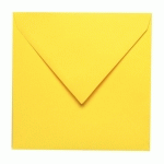ENVELOPPE 165 X 165 MM POLLEN CLAIREFONTAINE 120 G SANS FENÊTRE JAUNE SOLEIL - PAQUET DE 20
