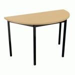 TABLE DE RÉUNION DEMI-LUNE TREFF 120 X 60 HÊTRE / NOIR