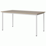TABLE MALIBU 160X80 T6 4P STRA ABS CHÊNE 1146/BLC 9016 - MANUTAN EXPERT