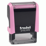 TAMPON TEXTE PERSONNALISABLE PRINTY 4910 TRODAT MONOCHROME 2 LIGNES - ROSE PASTEL