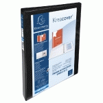 CLASSEUR PP PERSONNALISABLE KREACOVER - 4 ANNEAUX EN D 20MM - A4 MAXI - NOIR - LOT DE 10