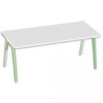 MTI BUREAU SIMPLE MT6 CONCEPT COLORIS BLANC VERT - DIMENSIONS : L80 X H74 X P80 CM