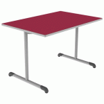 TABLE BANDANA 120X80 T6 DL STRAT POLYURÉTH. CERISE GRIS/9006 - MOBIDECOR