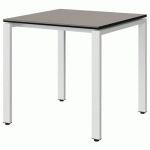 TABLE MALIBU 80X80 T6 SOUDÉ ST ANTIB GRIS U727/NOIR BLC 9016