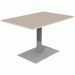 TABLE MANO 120X80 T6 STRAT ALAISÉ PRALINE BLANC PASTEL/9006 - MOBIDECOR