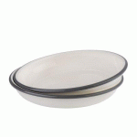 ASSIETTE CREUSE ÉMAILLÉE, DIAMÈTRE: 220 MM, SET DE 2