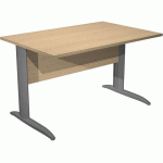 BUREAU DROIT PIEDS L EN MÉTAL FAST 120CM CHÊNE ANTHRACITE