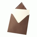 ENVELOPPE 165 X 165 MM POLLEN CLAIREFONTAINE 120 G SANS FENÊTRE MARRON CACAO - PAQUET DE 20