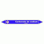 LOT DE 3 - MARQUEUR DE TUYAUTERIE - CARBONATE DE SODIUM - NFX 08-105 - VINYLE 250 X 26 MM