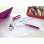 FABER-CASTELL STYLO PLUME ÉDUCATIF SCRIBOLINO, MÛRE - LOT DE 2