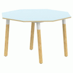 TABLE 4 PIEDS MÉTAL/BOIS OCTO Ø 120 T3 STRAT ABS BLEU/ALU
