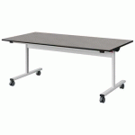 TABLE MALIBU RAB. 160X80 T4 DL ST BÉTON F186/NOIR BLC 9016