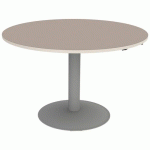 TABLE MANO RÉG. Ø120 STRAT ALAISÉ PRALINE BLC PASTEL/9006 - MOBIDECOR