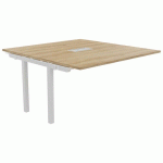 TABLE RÉUNION SUIVANT ASTRO ARCHE 140 X 143 CHÊNE VIEILLI/BLANC - BURONOMIC