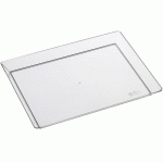 ASSIETTE JETABLE PLASTIQUE QUARTZ TRANSPARENT 18.5 X 13 CM (VENDU PAR 200)