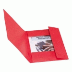 LOT DE 2 - CHEMISE À ÉLASTIQUE 3 RABATS CARTE BRUNEAU 24 X 32 CM DOS 2 CM ROUGE