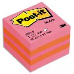 POST-IT MINI BLOC CUBE PLAISIR CLASSIQUE  5,1 X 5,1 CM 400 FEUILLES