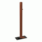 POTELET RABATTABLE SOLIBLOC Ø76 MM CARREFOUR ZINC ASP CORTEN - PROCITY