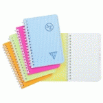 RÉPERTOIRE RELIURE INTÉGRALE LINICOLOR FRESH 9,5X14CM 96 PAGES PETITS CARREAUX COUVERTURE PLASTIQUE POLYPROPYÈNE RAINURÉ COULEUR ALÉATOIRE - ASSORTIS - LOT DE 10