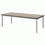 TABLE MALIBU 180X80 T2 4P STRA ACACIA/NOIR GRIS 9006