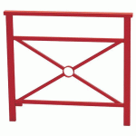 BARRIÈRE VENISE 1 M STRUCTURE SIMPLE CROIX - ZINC ROUGE 3004 - PROCITY