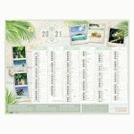 CALENDRIER SEMESTRIEL MURAL 2026 - EXOTIQUE - 32 X 42 CM