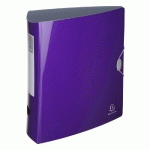 CLASSEUR À LEVIER IDERAMA PP EN POLYPROPYLÈNE RIGIDE DOS 75MM - A4 - VIOLET - LOT DE 6