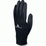 GANTS DE MANUTENTION TRICOT POLYESTER/ PAUME POLYURÉTHANE NOIR 06 VE702PN - DELTA PLUS