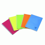 LOT DE 5 - CAHIER SPIRALE CLAIREFONTAINE LINICOLOR A4 21 X 29,7 CM GRANDS CARREAUX 180 PAGES